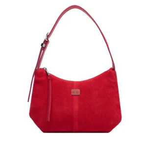 Torebka Tommy Jeans Tjw Slouchy Suede Shoulder Bag AW0AW18859 Czerwony