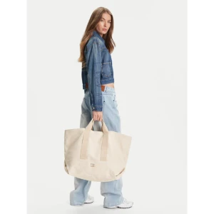 Torebka Tommy Jeans Tjw Tote Edition Canvas AW0AW17542 Beżowy