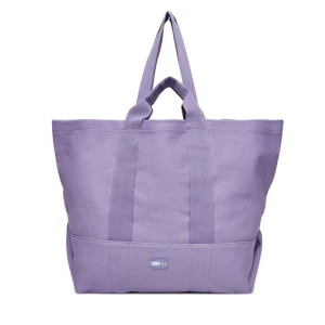 Torebka Tommy Jeans Tjw Tote Edition Canvas AW0AW17542 Fioletowy