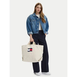 Torebka Tommy Jeans Tjw Wave Flag Med Tote AW0AW18466 Beżowy