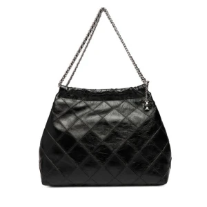 Torebka Tory Burch Fleming Soft Distressed Hobo Bag 165170 Czarny