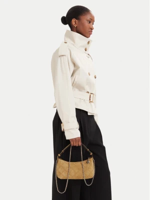 Torebka Tory Burch Fleming Suede Pochette 185797 Beżowy