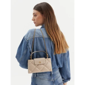 Torebka Tory Burch Kira Diamond Quilt East-West Top Handle 174999 Beżowy