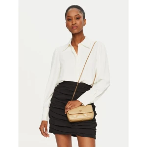 Torebka Tory Burch Kira Diamond Quilt Pave Mini Flap Bag 161913 Beżowy