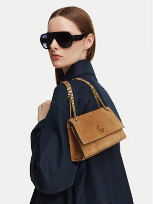 Torebka Tory Burch Kira Turnlock Suede Mini Bag 178150 Brązowy