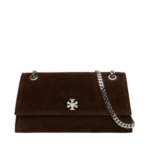 Torebka Tory Burch Kira Turnlock Suede Shouldr Bag 169176 Brązowy