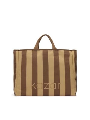 Torebka tote bag z pasiastej tkaniny Kazar