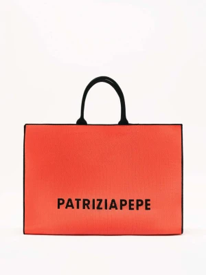 Torebka Tote In the City Patrizia Pepe pomarańczowy