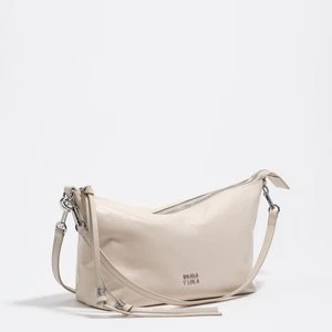 Torebka trapecio średnia skóra kość słoniowa BIMBA Y LOLA