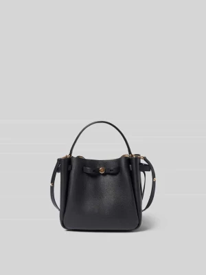 Bucket bags z detal z logo Tory Burch Czarny