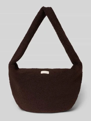 Torebka typu crossbody z futerka teddy STUDIO NOOS Ciemnobrązowy