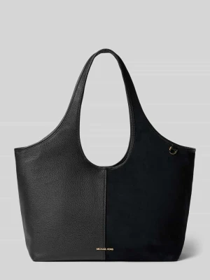 Torebka typu tote z aplikacją z logo model 'Henly' Michael Kors Czarny