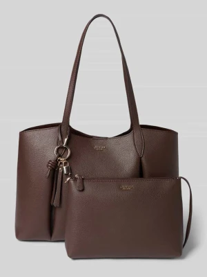 Torebka typu tote z materiał skóropodobny model 'MELODY' Guess Ciemnobrązowy
