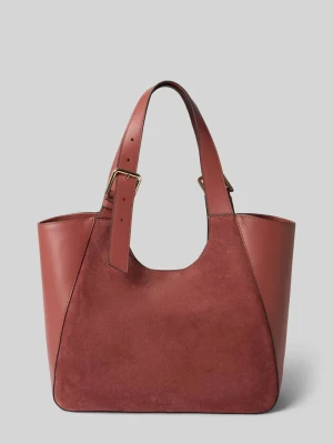 Torebka typu tote z naturalnej skóry model 'Dora' Furla Terakotowy