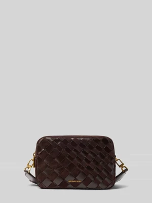 Torebka w efekt plecionki model 'BRYANT' Michael Kors Ciemnobrązowy