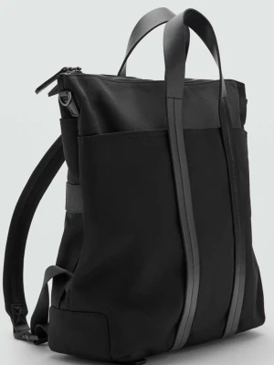 Torebka wielofunkcyjna z łączonej skóry czarny - Mężczyzna - Rozmiar uniwersalny - MANGO MAN