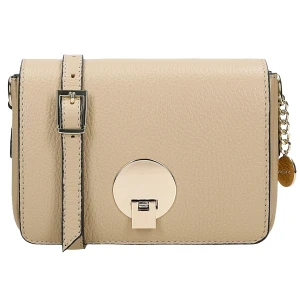 Mała beżowa torebka skórzana crossbody bag 80379-54 Wojas