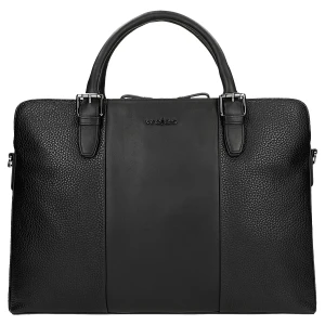 Czarna skórzana torba na laptopa 90031-51 Wojas