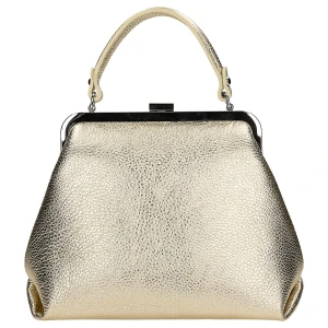 Mała złotą torebka typu frame bag 80257-58 Wojas