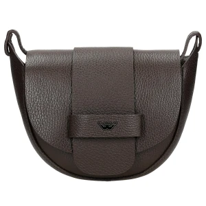 Skórzana ciemnobrązowa torebka saddle bag 9816-52 Wojas
