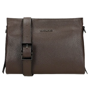 Ciemnobrązowa skórzana torebka damska na ramie 80417-52 Wojas