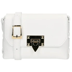 Biała wizytowa torebka ze skóry naturalnej 80190-50 Wojas