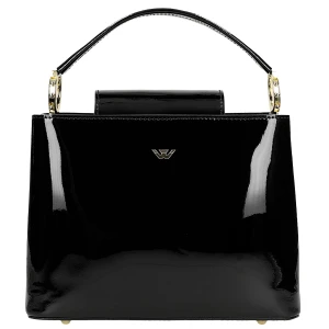 Elegancki kuferek czarny lakierowany 80409-31 Wojas