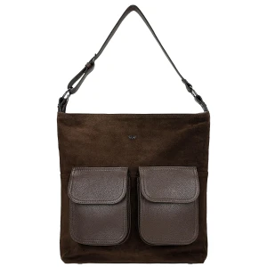 Ciemnobrązowa torebka skórzana damska 9819-73 Wojas