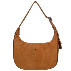 Duża torebka bagietka damska ze skóry licowej i dwoiny welurowej 80453-73 Wojas