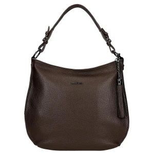 Duża skórzana torebka damska w czekoladowym brązie 80428-52 Wojas