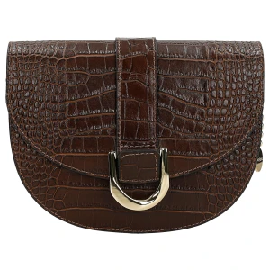 Ciemnobrązowa torebka damska z ozdobnym tłoczeniem 80351-72 Wojas