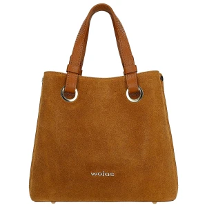 Jasnobrązowa torebka damska kuferek 80408-73 Wojas