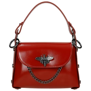 Czerwona wizytowa torebka z zapięciem w owada 80318-55 Wojas