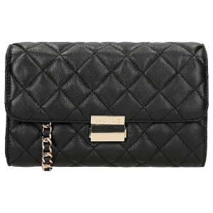 Czarna pikowana kopertowka ze skóry licowej 80459-51 Wojas