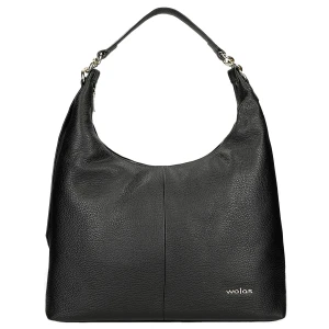 Duża czarna torebka damska skórzana 80448-51 Wojas