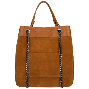 Torebka z lancuszkowym paskiem i kieszenia z logo 8901-74 Wojas