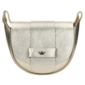 Złotą metaliczna skórzana torebka damska 9816-58 Wojas