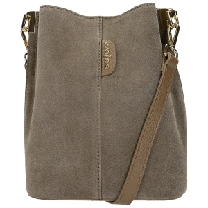 Beżowa torebka z łączonych skór 80478-74 Wojas