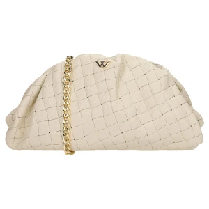 Beżowa pleciona torebka wizytowa 80473-54 Wojas