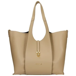 Duża beżowa torebka damska ze skóry licowej 80468-54 Wojas