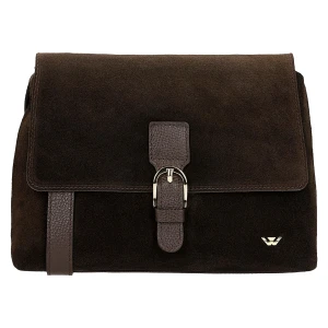 Czekoladowa torebka damska z łączonych skór 80395-72 Wojas