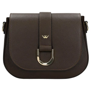 Mała skórzana torebka w czekoladowym brązie 80385-52 Wojas