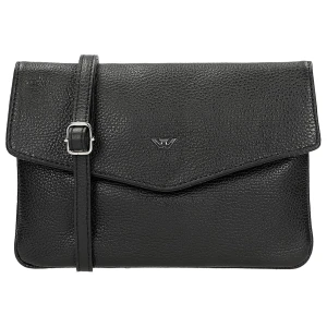 Mała czarna torebka damska ze skóry licowej 80412-51 Wojas