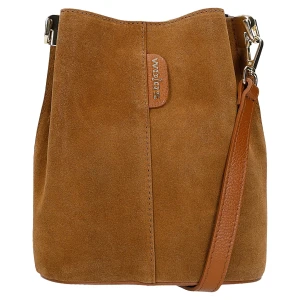 Jasnobrązowa torebka typu worek 80478-73 Wojas