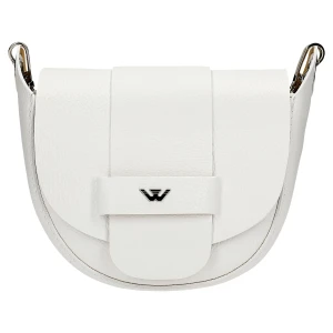 Biała półokrągła torebka damska ze skóry 80489-59 Wojas