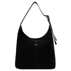 Duża czarna torebka damska z łączonych skór 80491-71 Wojas