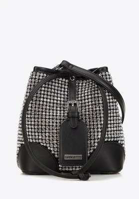 Torebka worek z kryształkami mała srebrna Wittchen