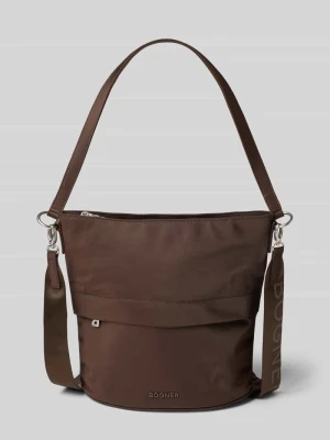 Torebka z aplikacją z logo model 'Heather' Bogner Ciemnobrązowy