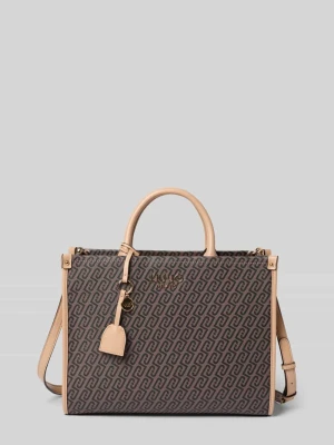 Torebka z aplikacją z logo z imitacji skóry Liu Jo White