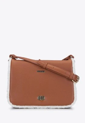 Torebka z barankiem brązowo-biała Wittchen